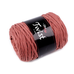 Cotton knitting yarn twist macrame 500 g, combing - Terracotta (1 Piece)