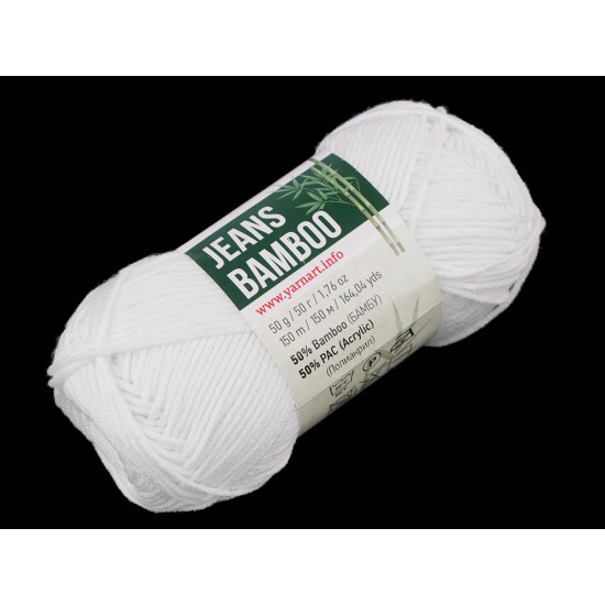 Hilo de bambú 50 g - Crema más claro (10 Piezas) Hilo de bambú 50 g - Crema más claro (10 Piezas)