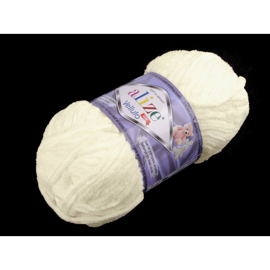Knitted chenille yarn alize velluto 100 g - Red (1 Piece)