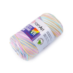 Knitting yarn twisted macrame 250 g, combing - Multicolor (1 Piece)