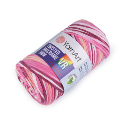 Knitting yarn twisted macrame 250 g, combing - Pink middle (1 Piece)