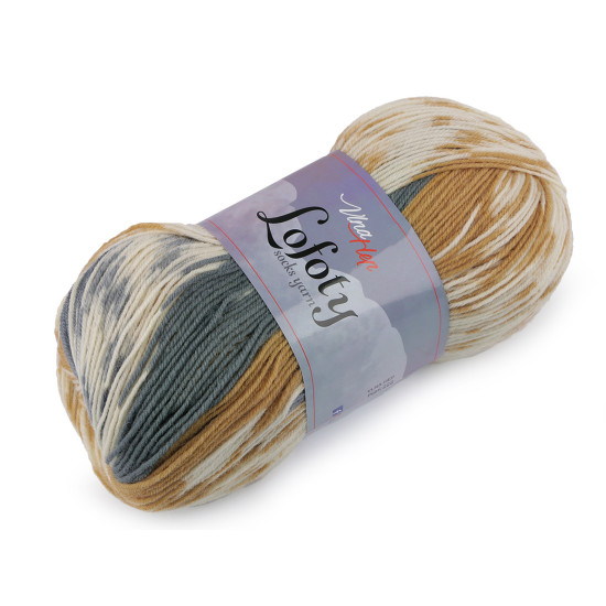 Hilo para calcetines con diseño propio 100 g lofoty - Beige claro (1 Pieza) Hilo para calcetines con diseño propio 100 g lofoty - Beige claro (1 Pieza)