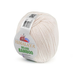 Pletací příze deluxe bamboo 100 g - Krémová světlá (1 Kus)