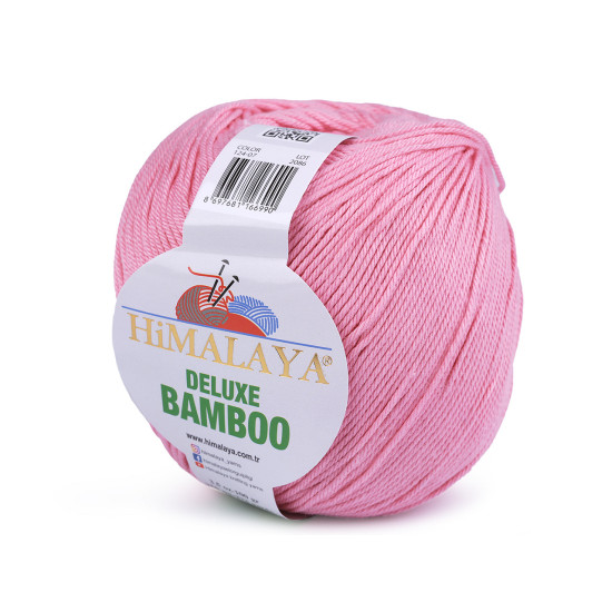 Pletací příze deluxe bamboo 100 g - Pink (1 Kus)