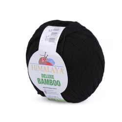 Pletací příze deluxe bamboo 100 g - Černá (1 Kus)