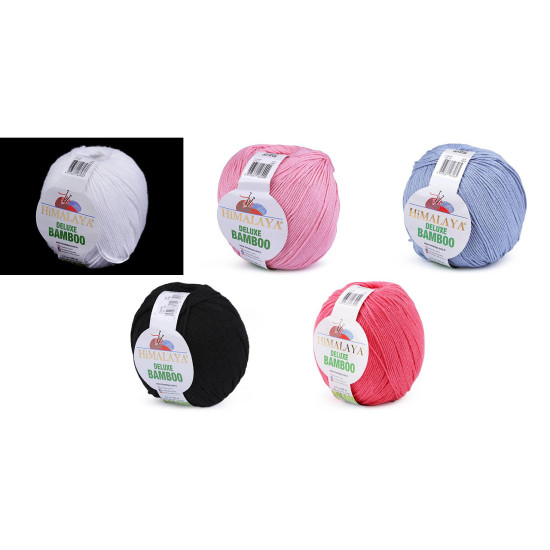 Pletací příze deluxe bamboo 100 g - Pink (1 Kus)