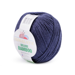 Pletací příze deluxe bamboo 100 g - Modrá tmavá (1 Kus)