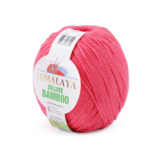Pletací příze deluxe bamboo 100 g - Pink (1 Kus)
