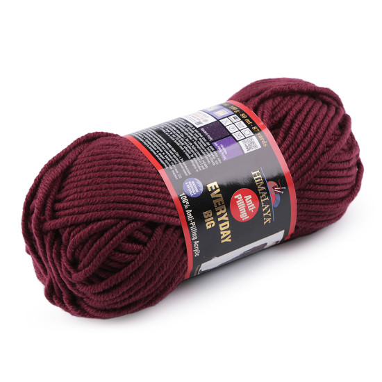 Priadza pletacia everyday big 100 g - Červená (5 Kusy)