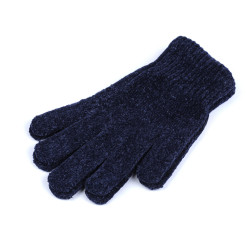 Gants chenille pour homme - Bleu fonçé (1 Paire)