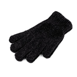 Gants chenille pour homme - Noir (1 Paire)