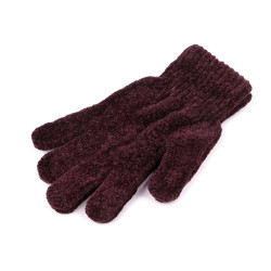 Gants chenille pour homme - Marron (1 Paire)