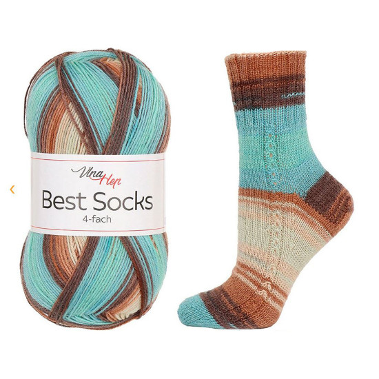 Hilo para tejer calcetines, best socks 100 g - Turquesa (1 Pieza) Hilo para tejer calcetines, best socks 100 g - Turquesa (1 Pieza)