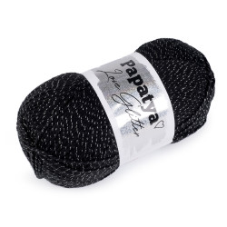 Strickgarn papatya love glitter 100 g - Schwarz (1 Stück)