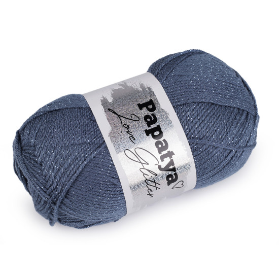 Strickgarn papatya love glitter 100 g - Dunkelblau (1 Stück) Strickgarn papatya love glitter 100 g - Dunkelblau (1 Stück)