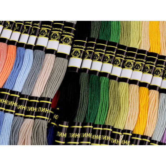 Embroidery yarn mouline type, diamond set 50 pcs/8 m - Mix (50 Pieces)