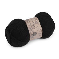 Pelote de laine melange wool, 100 g - Noir (1 Pièce)