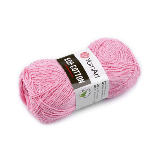 Pelote de laine eco-cotton, 100 g - Bleu azur (5 Pièces)