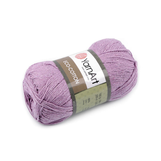 Pelote de laine eco-cotton, 100 g - Bleu azur (5 Pièces)