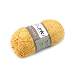 Knitting yarn eco-cotton 100 g - Mustard (1 Piece)