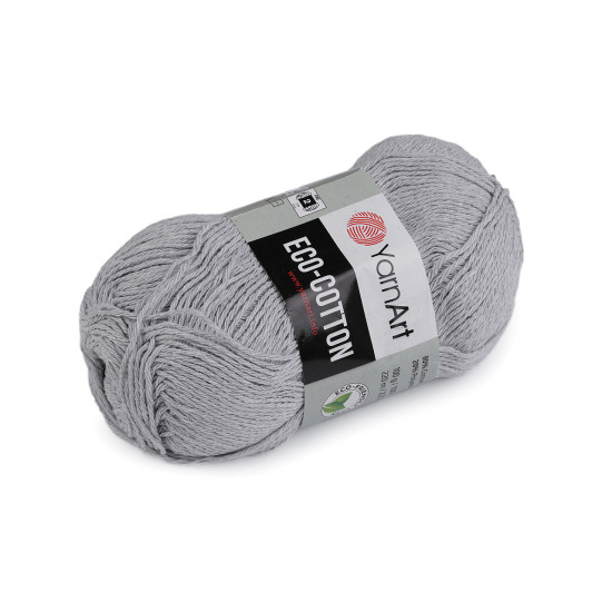Pelote de laine eco-cotton, 100 g - Bleu azur (5 Pièces)