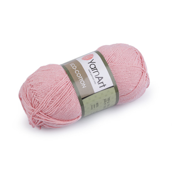Pelote de laine eco-cotton, 100 g - Bleu azur (5 Pièces)