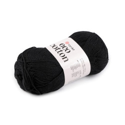 Knitting yarn eco-cotton 100 g - Black (1 Piece)