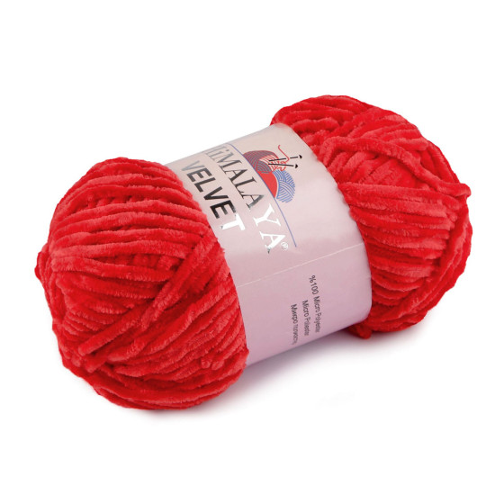 Chenille knitting yarn 100 g velvet - Red (1 Piece) Chenille knitting yarn 100 g velvet - Red (1 Piece)