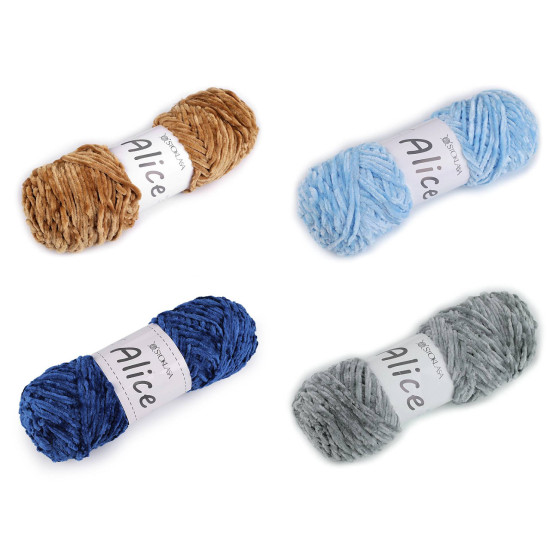 Chenille knitting yarn 100 g alice - Rusty brown (4 Pieces) Chenille knitting yarn 100 g alice - Rusty brown (4 Pieces)