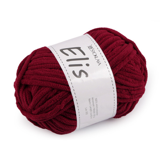 Chenille knitting yarn 100 g elis - Bordeaux (1 Piece) Chenille knitting yarn 100 g elis - Bordeaux (1 Piece)