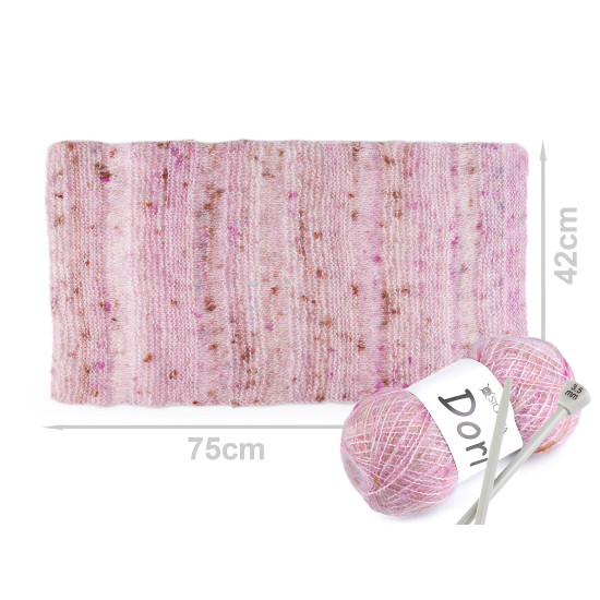 Pletacia mohérová priadza s nopkami dori 100 g - Béžová svetlá (1 Kus) Pletacia mohérová priadza s nopkami dori 100 g - Béžová svetlá (1 Kus)