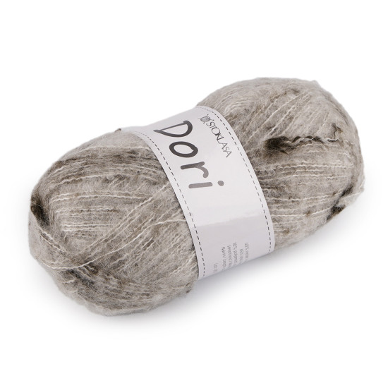 Pletacia mohérová priadza s nopkami dori 100 g - Béžová svetlá (1 Kus) Pletacia mohérová priadza s nopkami dori 100 g - Béžová svetlá (1 Kus)