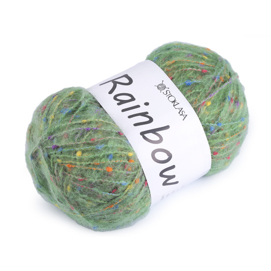 Mohair-strickgarn rainbow, 100 g - Khaki (1 Stück) Mohair-strickgarn rainbow, 100 g - Khaki (1 Stück)
