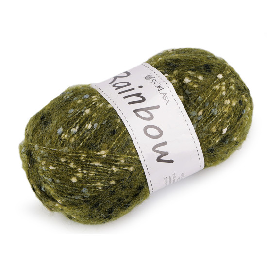 Mohair-strickgarn rainbow, 100 g - Khaki (1 Stück) Mohair-strickgarn rainbow, 100 g - Khaki (1 Stück)