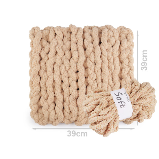 Chenille knitting yarn soft 250 g - Rusty medium (1 Piece) Chenille knitting yarn soft 250 g - Rusty medium (1 Piece)