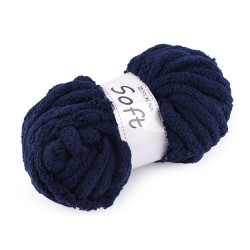 Chenille knitting yarn soft 250 g - Blue dark (1 Piece)