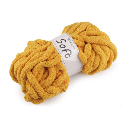 Chenille knitting yarn soft 250 g - Mustard (1 Piece)