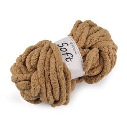 Chenille knitting yarn soft 250 g - Beige (1 Piece)