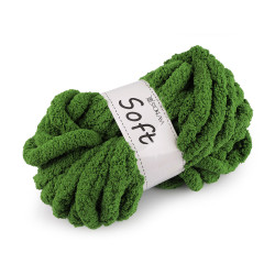Chenille knitting yarn soft 250 g - Green (1 Piece)