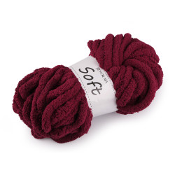 Chenille knitting yarn soft 250 g - Bordeaux (1 Piece)