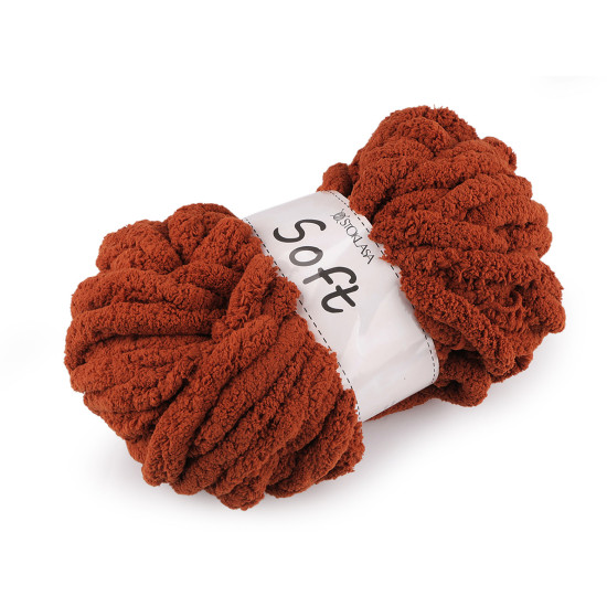 Chenille knitting yarn soft 250 g - Rusty medium (1 Piece) Chenille knitting yarn soft 250 g - Rusty medium (1 Piece)