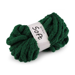 Chenille knitting yarn soft 250 g - Dark green (1 Piece)