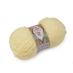 Hilo para tejer alize softy plus 100 g - Blanco amarillo (1 Pieza)