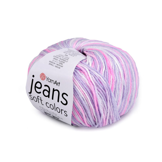 Pelote de laine jeans soft color, 50 g - Multicolore (10 Pièces) Pelote de laine jeans soft color, 50 g - Multicolore (10 Pièces)