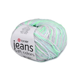 Knitting yarn jeans soft color 50 g - Lightgreen (1 Piece)