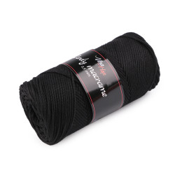 Knitting yarn cordy macrame 250 g - Black (1 Piece)