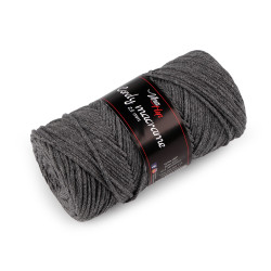 Knitting yarn cordy macrame 250 g - Grey (1 Piece)
