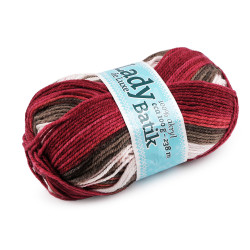 Pelote de laine lady batik de luxe, 100 g - Rouge (1 Pièce)