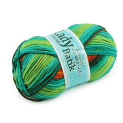 Pelote de laine lady batik de luxe, 100 g - Orange (1 Pièce)