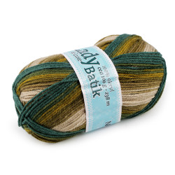 Pelote de laine lady batik de luxe, 100 g - Vert (1 Pièce)